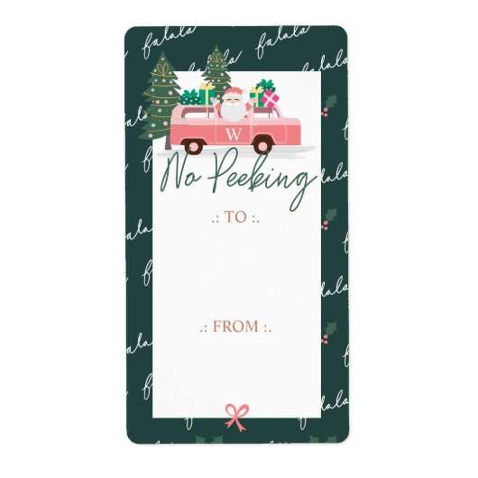 Kein Pinkeln von Santa's Comin' to Town Pink Retro (Vorne)