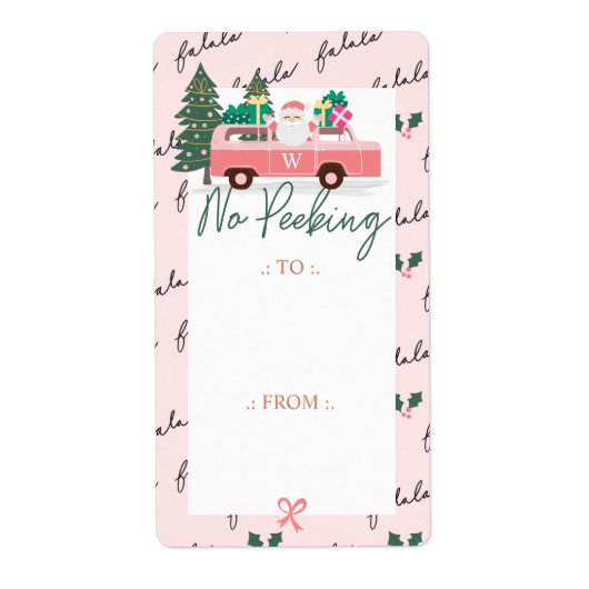 Kein Pinkeln von Santa's Comin' to Town Pink Retro (Vorne)