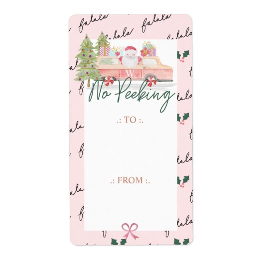 Kein Pinkeln von Santa's Comin' to Town Pink Retro (Vorne)