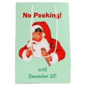 Kein Pinkeln Weihnachten Mittlere Geschenktüte (Rückseite)