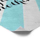 Kein Plakattext auf Shabby Chic Streifen zu bedaue Poster (Ecke)