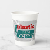 Kein Plastik mehr im Ozean | Meeresverschmutzung P Pappbecher (Vorderseite)