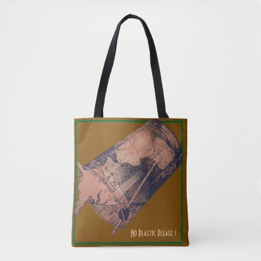 Kein Plastiktücher bitte braun Tasche (Vorderseite)