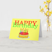 Kein Platz für alle Kerzen Funny Happy Birthday Karte (Gelbe Blume)