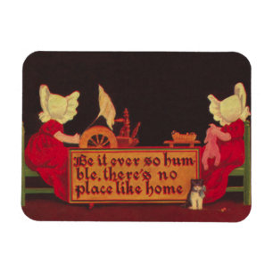 Kein Platz mögen Zuhause Sunbonnet Baby-Magneten Magnet