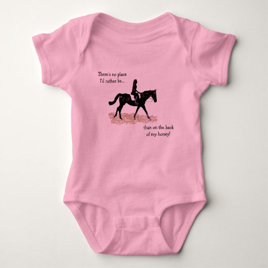 Kein Platz würde ich eher - Reiterpferd sein Baby Strampler (Vorderseite)