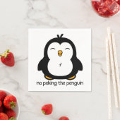 Kein Pokern des Pinguin-Spaßes Serviette (Beispiel)