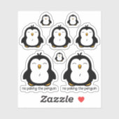 Kein Pokern des Pinguins 8 Contour Cut Aufkleber (Blatt)