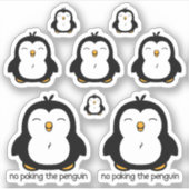 Kein Pokern des Pinguins 8 Contour Cut Aufkleber (Vorderseite)