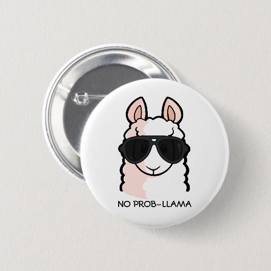 Kein Prob-Lama Button (Vorne & Hinten)