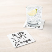 Kein Prob Lama-Entwurf Rechteckiger Pappuntersetzer (Vor Ort)