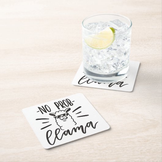 Kein Prob Lama-Entwurf Rechteckiger Pappuntersetzer (Vor Ort)