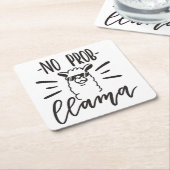 Kein Prob Lama-Entwurf Rechteckiger Pappuntersetzer (angewinkelt)