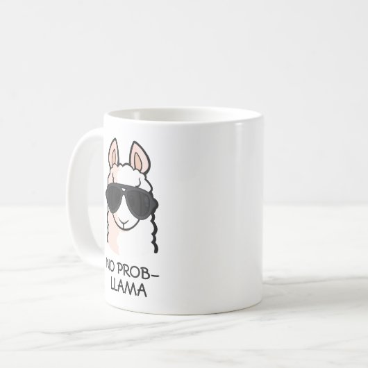 Kein Prob-Lama Kaffeetasse (Vorderseite Links)