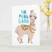 Kein Prob Lama Karte (Gelbe Blume)