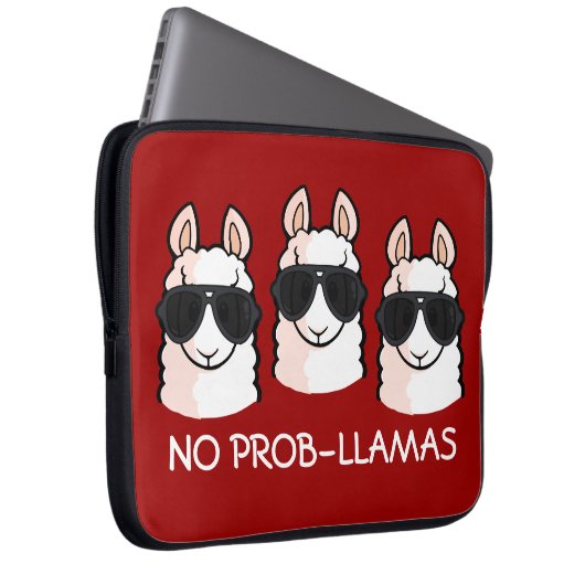 Kein Prob-Lama Laptopschutzhülle (Vorne Rechts)