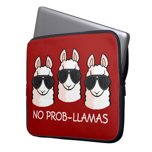 Kein Prob-Lama Laptopschutzhülle (Vorderseite Links)