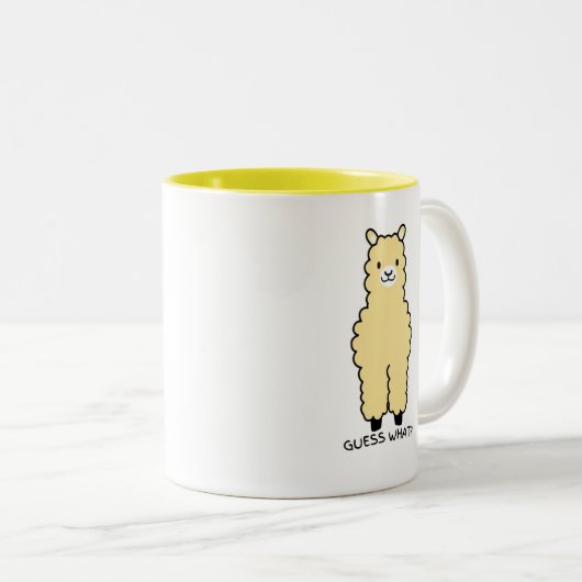 Kein Prob-Lama, nur Kaffee! 🦙 ☕ 😂 Zweifarbige Tasse (VorderseiteRechts)