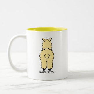 Kein Prob-Lama, nur Kaffee! 🦙 ☕ 😂 Zweifarbige Tasse