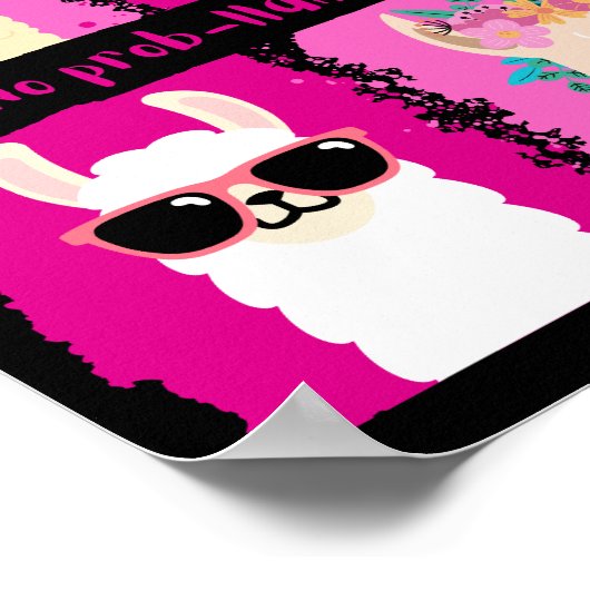 Kein Prob-Lama Poster (Ecke)