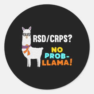 Kein Prob-Lama Rsd Crps Krieger Überlebenschance Runder Aufkleber