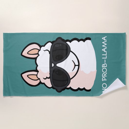 Kein Prob-Lama Strandtuch (Vorderseite)