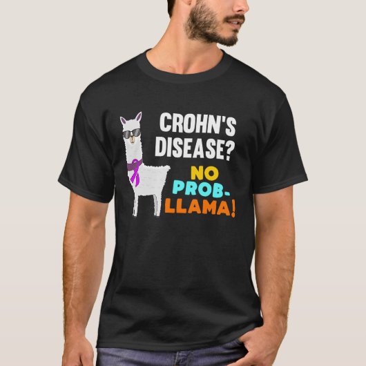 Kein Prob Llama Crohn's Disease Warrior Survivor A T-Shirt (Vorderseite)