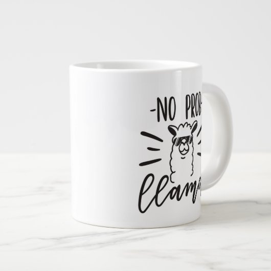 Kein Prob Llama Design Jumbo-Tasse (Vorderseite Rechts)