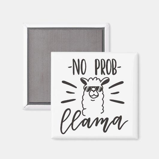 Kein Prob Llama Design Magnet (Vorderseite/Rückseite)
