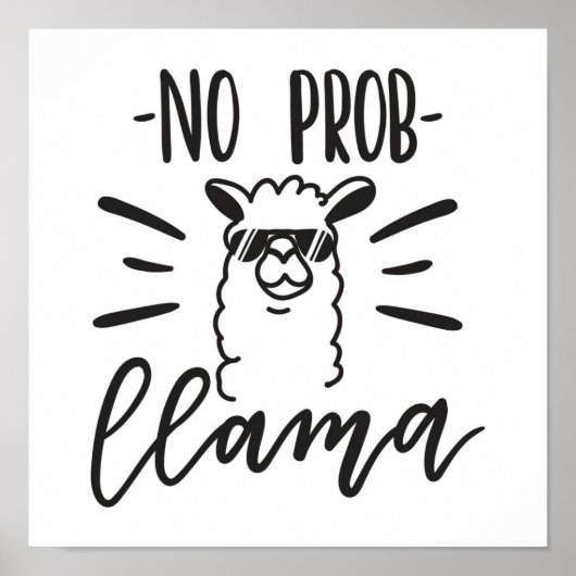 Kein Prob Llama Design Poster (Vorne)