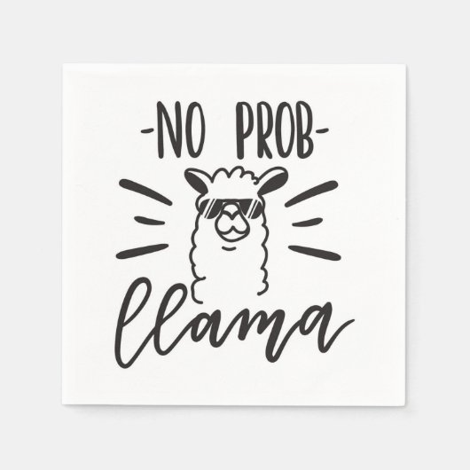 Kein Prob Llama Design Serviette (Vorderseite)