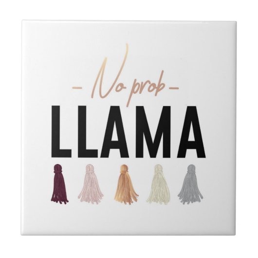 Kein Prob Llama| Gold - Assets Fliese (Vorderseite)