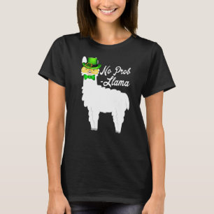 Kein Prob Llama Irish Leprechaun Hat St Patricks D T-Shirt