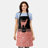 Kein Prob Llama Rosa Korallen Glitzer Glitzern Mon Schürze (Getragen)