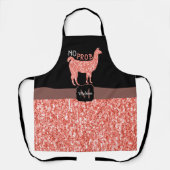 Kein Prob Llama Rosa Korallen Glitzer Glitzern Mon Schürze (Vorderseite)