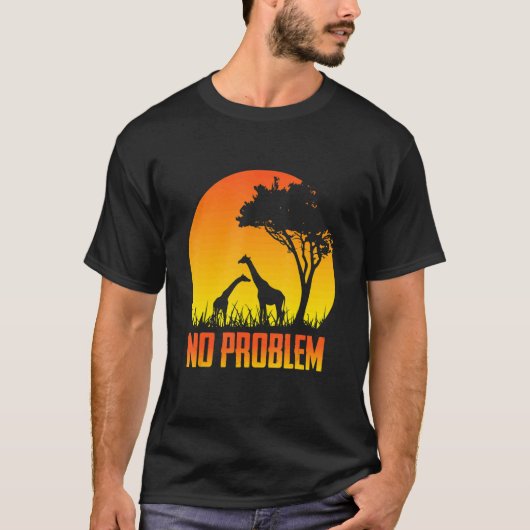 Kein Problem Giraffe Sunset T-Shirt (Vorderseite)