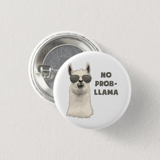 Kein Problem-Lama Button (Vorne & Hinten)