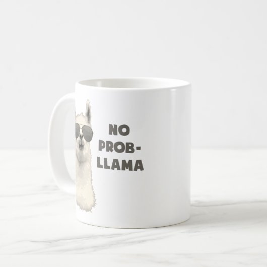 Kein Problem-Lama Kaffeetasse (Vorderseite Links)