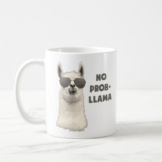 Kein Problem-Lama Kaffeetasse (Links)