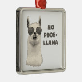 Kein Problem-Lama Ornament Aus Metall (Rechts)