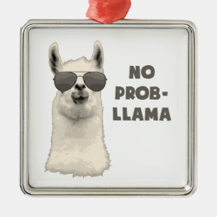 Kein Problem-Lama Ornament Aus Metall