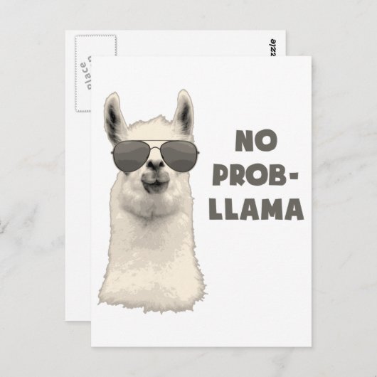 Kein Problem Llama Postkarte (Vorne/Hinten)