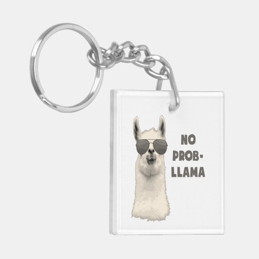 Kein Problem Llama Schlüsselanhänger (Vorderseite links)