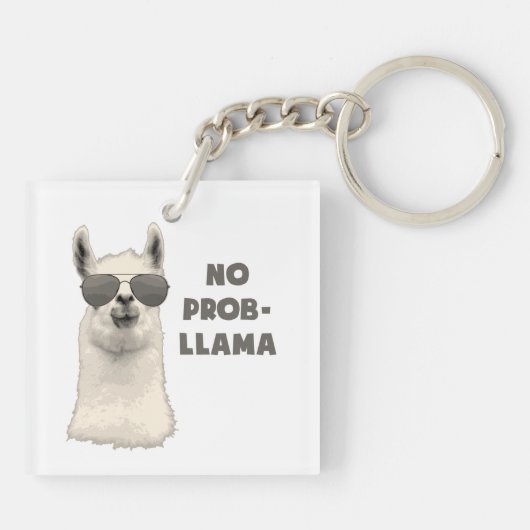 Kein Problem Llama Schlüsselanhänger (Rückseite)