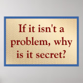 Kein Problem, warum geheim Poster (Vorne)