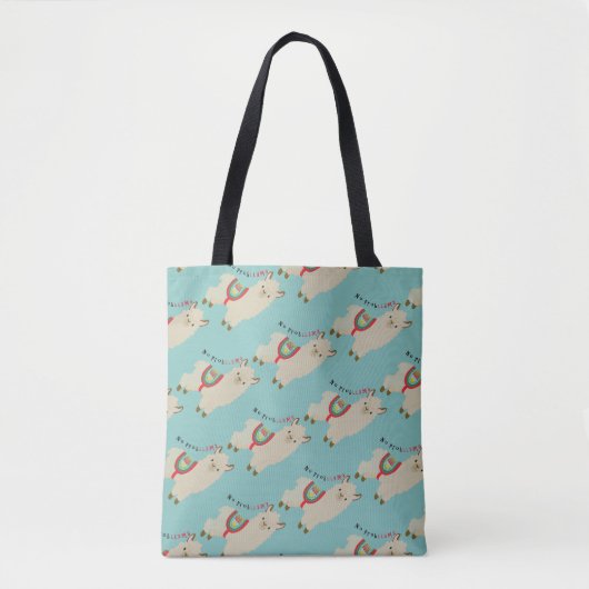 Kein ProbLlama Blau Tasche (Vorderseite)