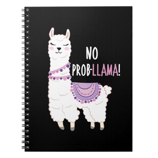 Kein Probllama Llama Notizblock (Vorderseite)