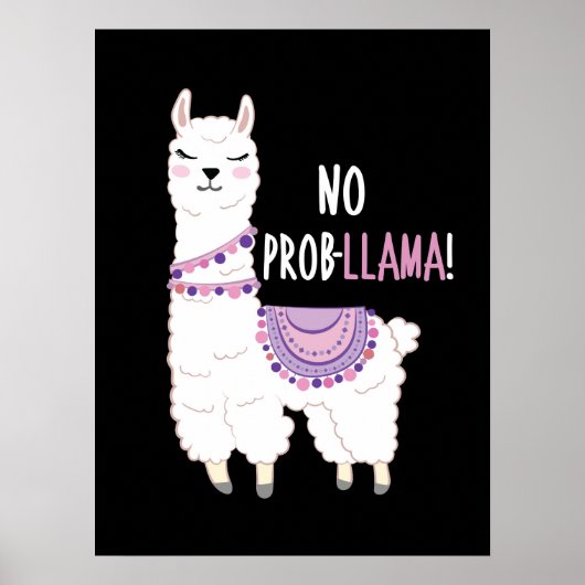 Kein Probllama Llama Poster (Vorne)