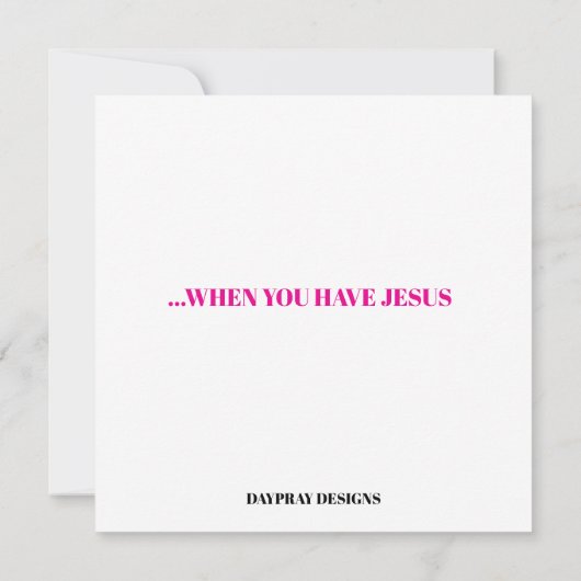 KEIN PROBLLAMA - WENN SIE EINE JESUSKARTE HABEN EINLADUNG (Rückseite)