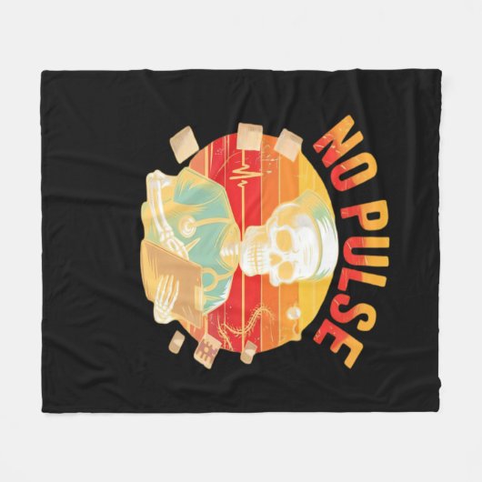 Kein Pulskelett Krankenschwester Funny Medical Hal Fleecedecke (Vorderseite (Horizontal))